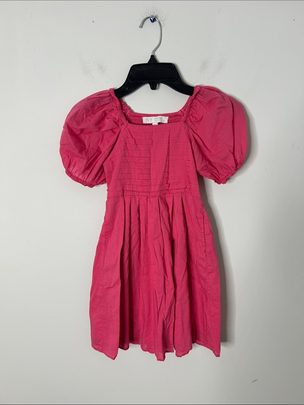 Ivy City Co Hazel Hot Pink Girl’s Smocked Dress